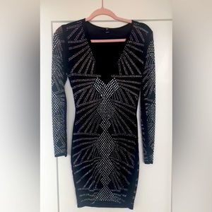 Black (iridescent) Sequin Mini Dress